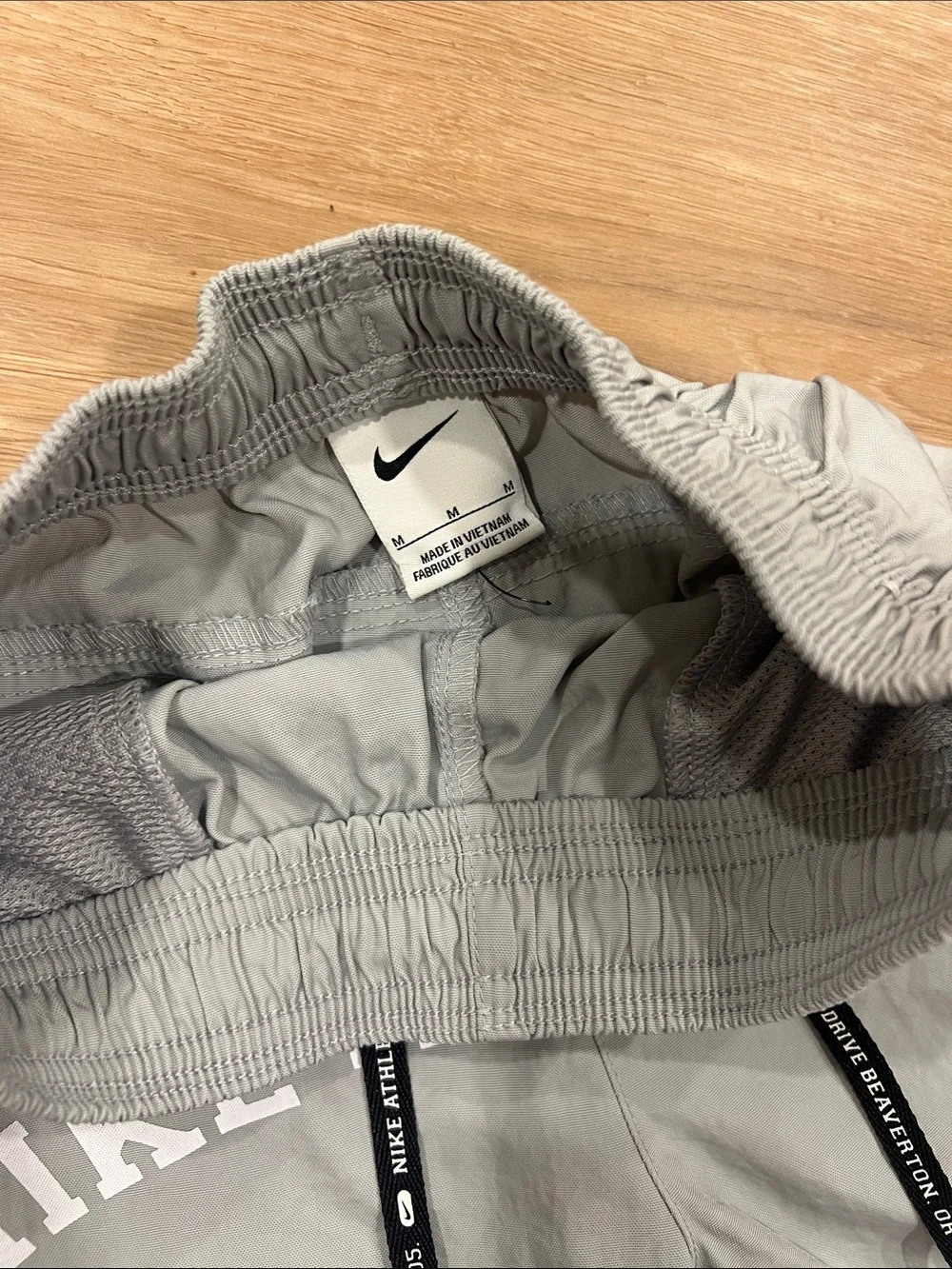 Nike Light Gray Men's Athletic Shorts with Drawstring